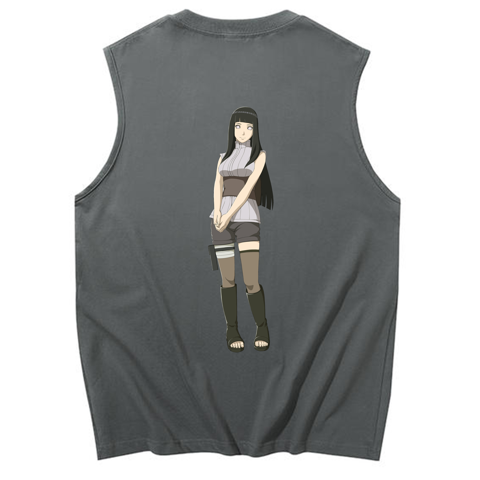 （画像用） NARUTO -ナルト- 日向ヒナタ Hyūga Hinata コットン100％タンクトップ（背面プリント）